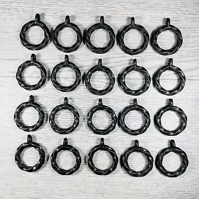 20 Vintage Antique Wrought Iron Gothic Twisted Fence Gate Curtain Rings • $39.95