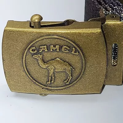 Camel Cigarette Solid Brass Belt Buckle Advertising Made  USA Camo Belt • $12.59