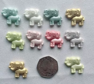 15 Elephants Edible Sugarpaste Cupcake Toppers Girl Boy Birthday Cake Decoration • £3.99