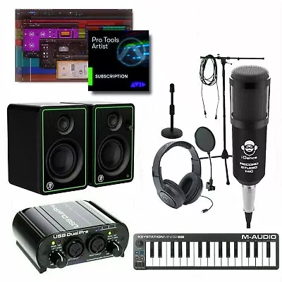 Home Recording Pro Tools Artist Bundle Package W/ Mini 32 Mackie Art Software • $468.99