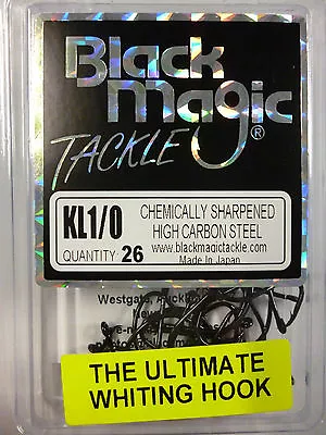 $12.99 • Buy Black Magic Tackle KL 1/0  Circle Hooks Whiting 26pack  FREE SHIPPING!