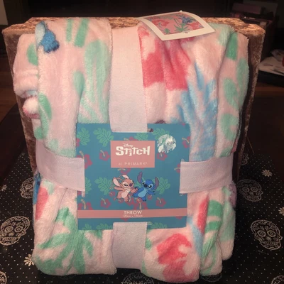 $39.99 • Buy Disney Lilo & Stitch Angel Tropical Throw Blanket New