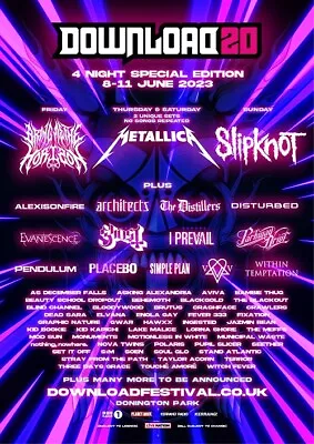 £6.99 • Buy DOWNLOAD 20 FESTIVAL LINE UP 2023 Print Event Poster Gift Promo Bands Acts List