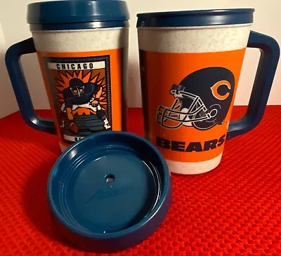 Vintage NFL Chicago Bears 7 Eleven Aladdin Plastic Travel Mug Cup Thermos • $35.50