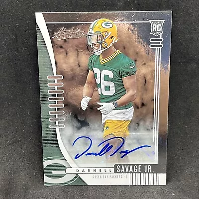 DARNELL SAVAGE JR Rookie Auto 2019 Panini Absolute Football #158 Packers • $10