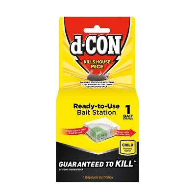 D-Con Ready-To-Use Bait Station And Bait For Kills House Mice Use Indoor Only • $12.99