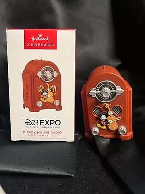 2022  Hallmark Disney D23 Expo Exclusive Ornament Mickey Mouse Radio LE 900 • $49.95