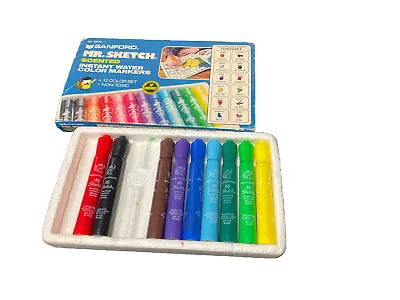 Vintage Sanford Mr. Sketch Scented Water Color Markers 12 Count Missing 3 VTG • $6.60