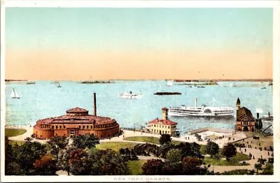 Vintage New York City Postcard  - New York Harbor • $5.49