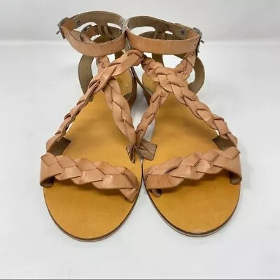 ECOTE Braided Strappy Leather Sandal • $30