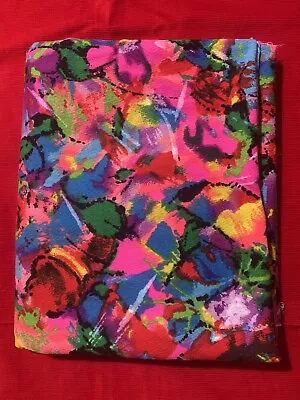 Vintage Alexander Henry Colorful Abstract Barkcloth Cotton Fabric • $26