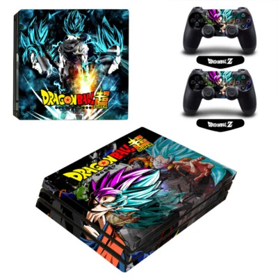 $25.85 • Buy Skin Sticker For PS4 Pro Console Controllers Vinyl Wrap Decals Full Set DB Goku