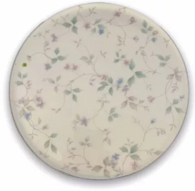 Mikasa Feelings Round Cake Plate White Bone China Pastel Florals Japan 11 3/4 • $21.10