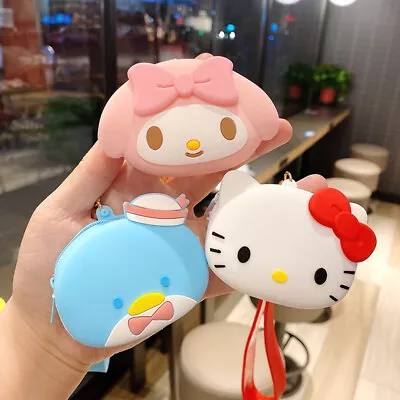 My Melody Cinnamoroll Hello Kitty Pochacco Doll Wallet Purse Coin Bag Keychain • $17.59