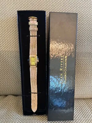 Vintage Joan Rivers Classics Iridescent Snake Skin Style Rhinestone Watch NIB! • $20