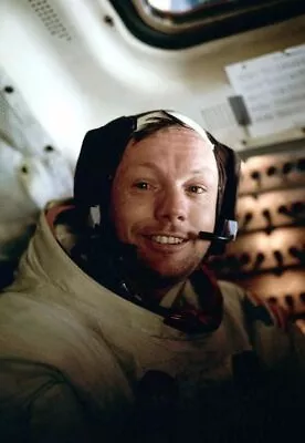 Rare Neil Armstrong Apollo 11 PHOTO In Lunar Module On Moon! FIRST MAN ON MOON • $5.68