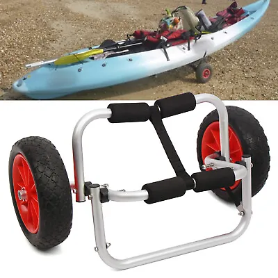 Heavy Duty Foldable Kayak Trolley Foldable Sit On Top Canoe Sup Cart Trailer NEW • £21.12
