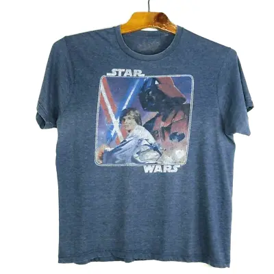 $13.99 • Buy Star Wars Old Navy Luke Vader T-Shirt Men's Size Large Blue Short Sleeve