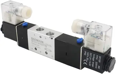 Baomain Pneumatic Solenoid Air Valve 4V230C-08 DC 12V 5 Way 3 Position PT1/4... • $26.79