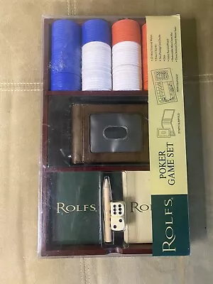 Rolf’s Poker Game Set. Chips Cards Dominos Dice Mini Craps • $15