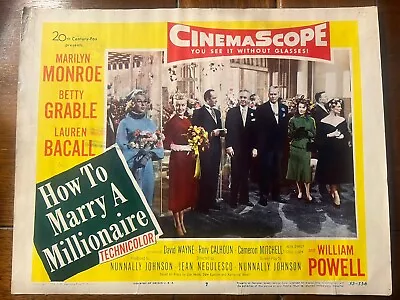 MARILYN MONROE - HOW TO MARRY A MILLIONAIRE 1953 Original Movie Lobby Card (#7) • $169