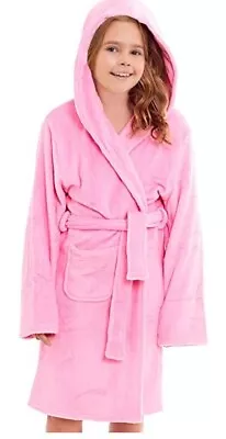 EX STORE Childrens Girls Christmas Dressing Gown Thick Soft Bathrobe Pyjamas Rob • £8.99