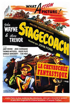 Stagecoach (1939) John Wayne Claire Trevor Movie Poster Print 3 • $6.49