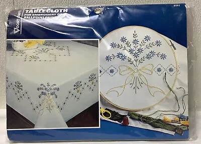 Vogart Tablecloth For Embroidery/Ballpoint Paint Size 52x70”  Bouquet NEW Floral • $19.99