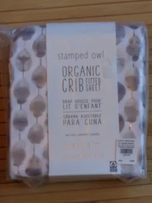 West Elm + Pottery Barn Kids Stamped Owl Fitted Crib Sheet  New • $23.96