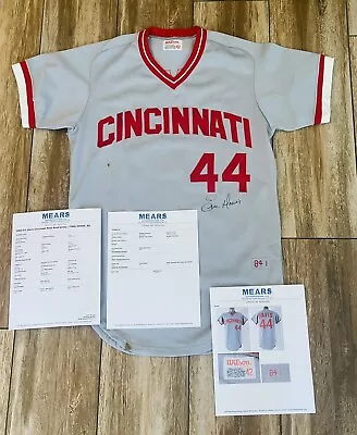 1984 Eric Davis Cincinnati Reds Signed Game Used Jersey Rookie Year Mears A9 Loa • $4395