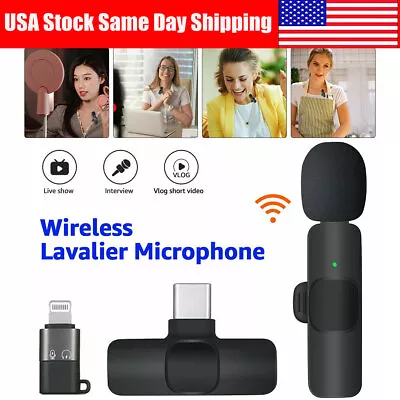 Lavalier Microphone Wireless Audio Video Recording Mini Mic For Android/iphone- • $10.39