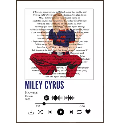 Miley Cyrus - Flowers Prints • £5.99