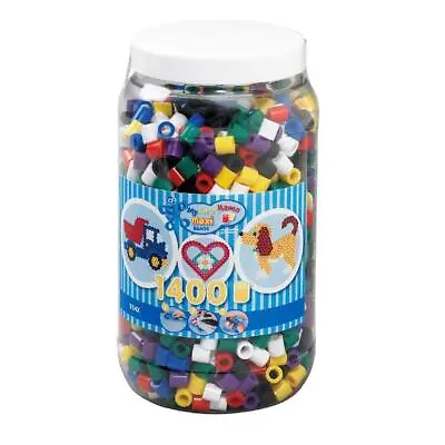 Hama 10.8540 1400 Maxi Beads In Tub Solid Mix Klein Single (US IMPORT) • £45.97