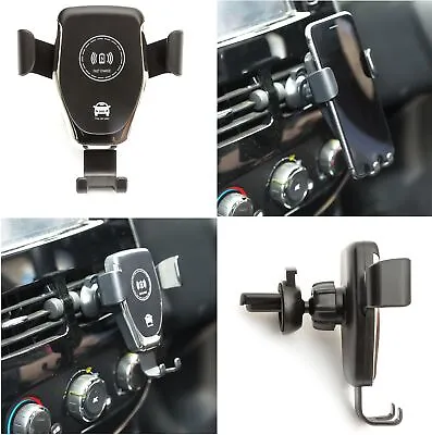 Wireless Car Phone Charger Fast Qi Mount Adjustable Clamp Holder For Smartphone • £7.99