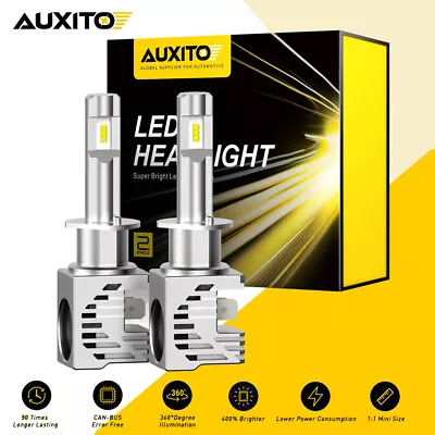 2X H1 22000LM Car LED Headlight Globes Bulbs Lamp High Low Beam White 6500K 12V • $61.02