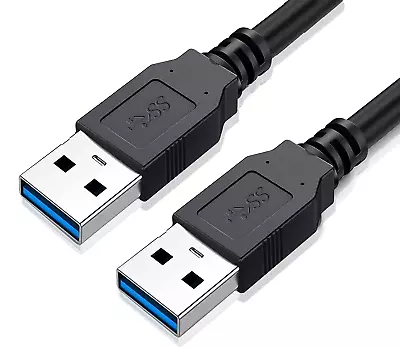USB To USB Cable 3FT - USB 3.0 Cable USB A To USB A USB Male To Male Double End  • $6.06