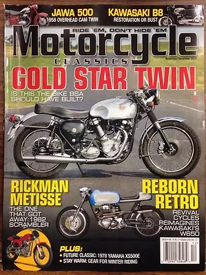 Motorcycle Classics Good Star Twin Rickman Metisse Retro Dec 2014 FREE SHIPPING! • $11.97