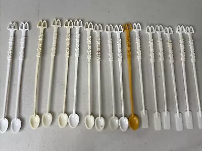 Vintage McDonalds Coffee Stirrers Swizzle Sticks 1970s  Stir Spoon Lot Of 17 • $50