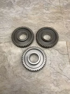 Lot Of 3 Industrial Machine Steampunk Pulley Gear Cog Robot Salvage Lamp Base￼ • $14.99