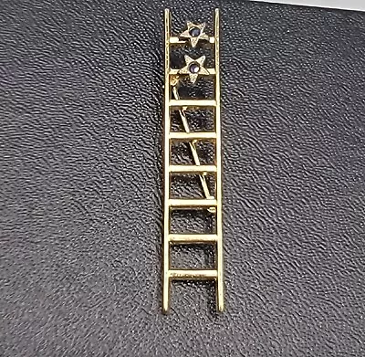 Gold Tone MARY KAY 2 Star Year Ladder Brooch Lapel Pin Cosmetics Consultant Vtg  • $14.97