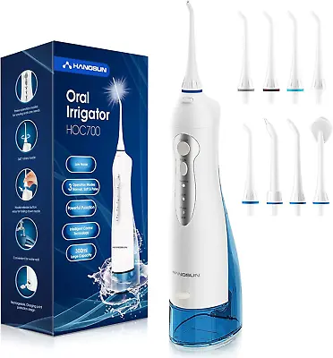 Hangsun Water Flosser Cordless Oral Irrigator Rechargeable Dental Water Jet For • £39.35