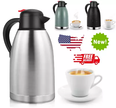 Thermal Coffee Carafe Stainless Steel 68 Oz Double Walled Thermos 3 Color Type • $25.97