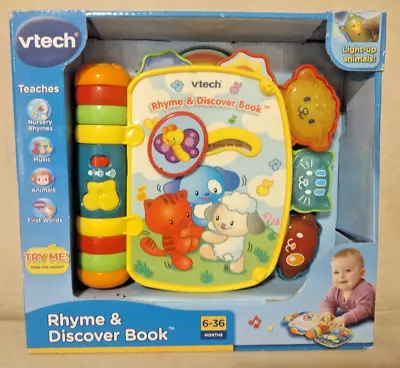VTech Rhyme And Discover Book Teaches Words Light Up Animals Music Rhymes New • $24.99