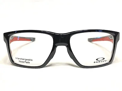 NEW Oakley Mainlink OX8128-0256 Mens Polished Black Eyeglasses Frames 56/17~138 • $129.99
