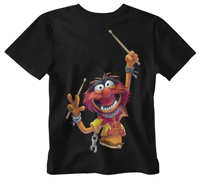 Animal T-shirt Muppet White 80s 90s Retro Tee Drummer Funny Wild Kermit Piggy Uk • £9.99