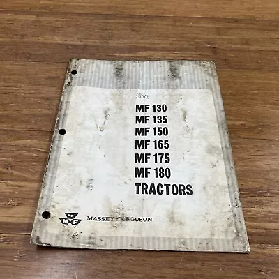 Massey Ferguson MF130/135/150/165/175/180 Tractor Pre Delivery Inspection Manual • $4.98