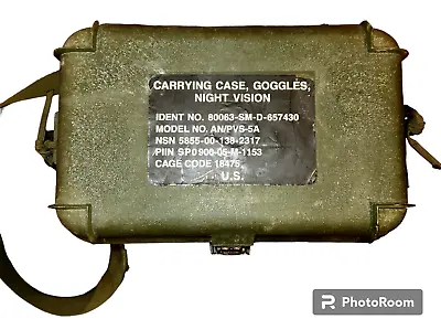 An/pvs-5a Night Vision Goggles Carrying Case Us Military Issue Vintage • $79.99
