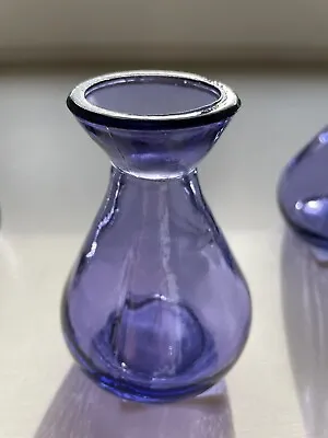 1x Coloured 100% Recycled Glass Bud Vase ( Purple) • £4.50