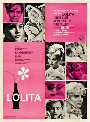 Lolita (1962) James Mason Stanley Kubrick Cult Movie Poster Reprint  18x12 In • $7.99