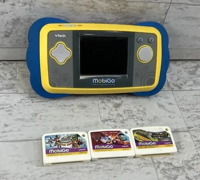 VTech MobiGo Touch Learning System Tested Works Includes 3 Games • $25.46